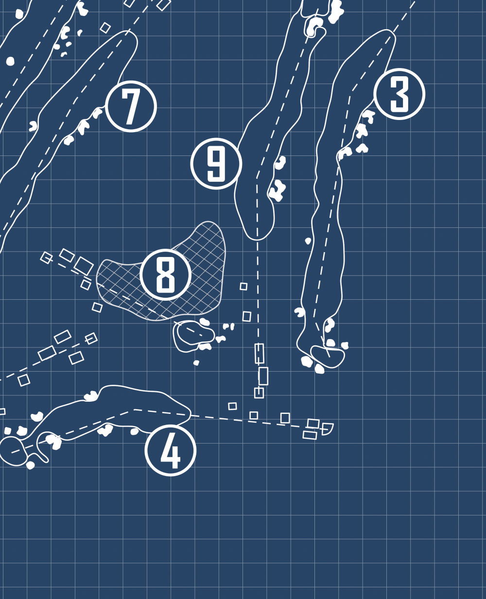 Nantucket Golf Club Blueprint (Print)