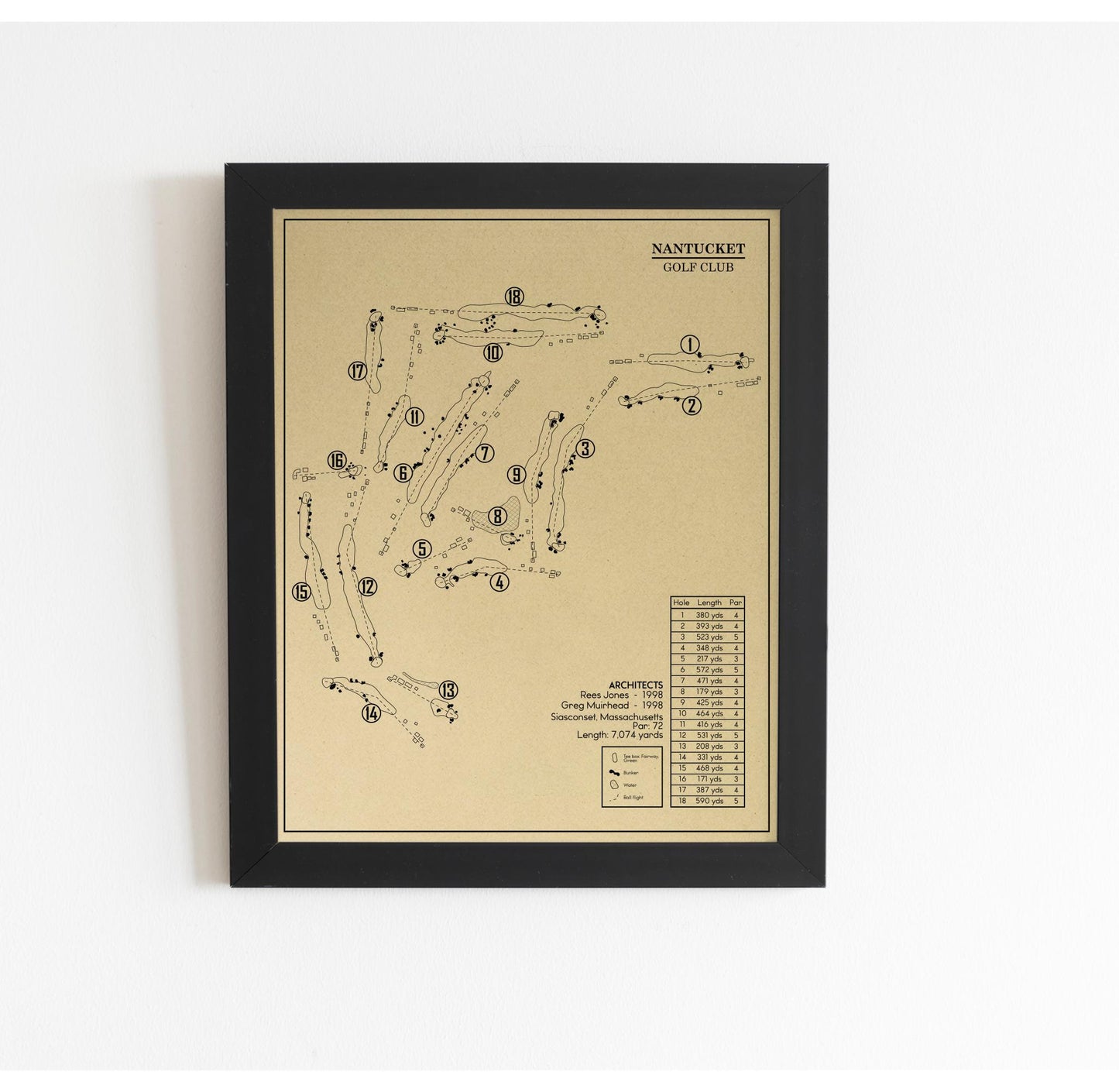 Nantucket Golf Club Outline (Print)