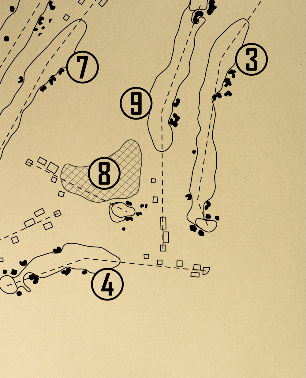 Nantucket Golf Club Outline (Print)