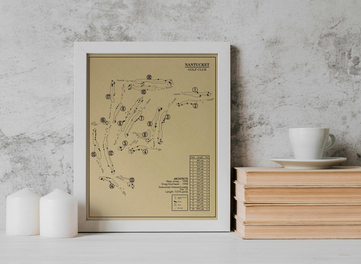 Nantucket Golf Club Outline (Print)