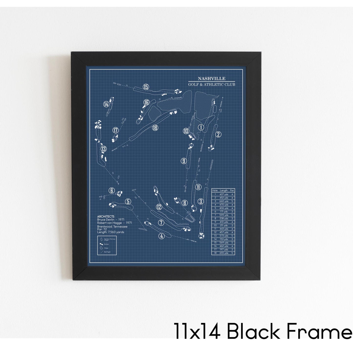 Nashville Golf & Athletic Club Blueprint (Print)