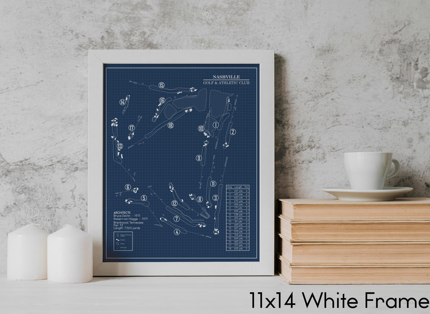 Nashville Golf & Athletic Club Blueprint (Print)