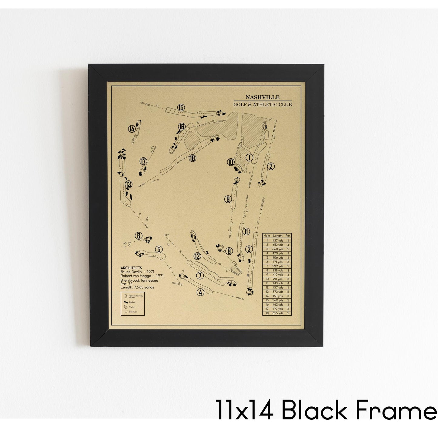 Nashville Golf & Athletic Club Outline (Print)