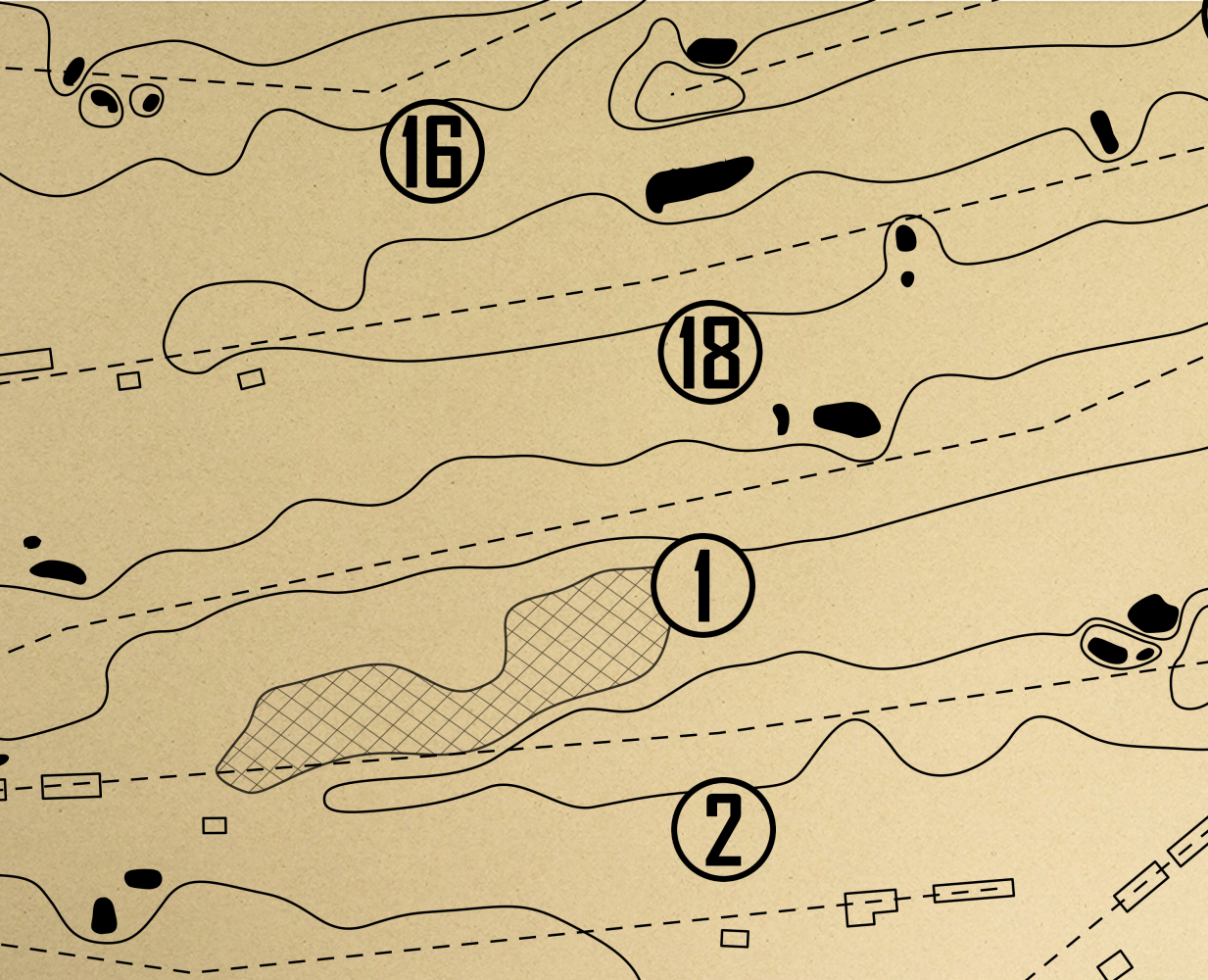 New Orleans Country Club Outline (Print)