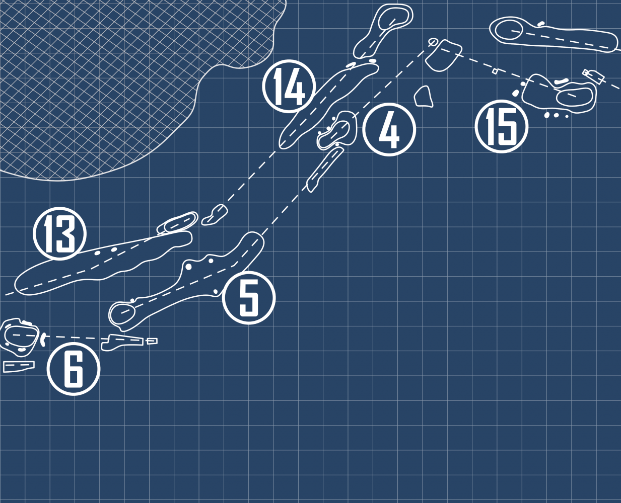 North Berwick Golf Club Blueprint (Print)