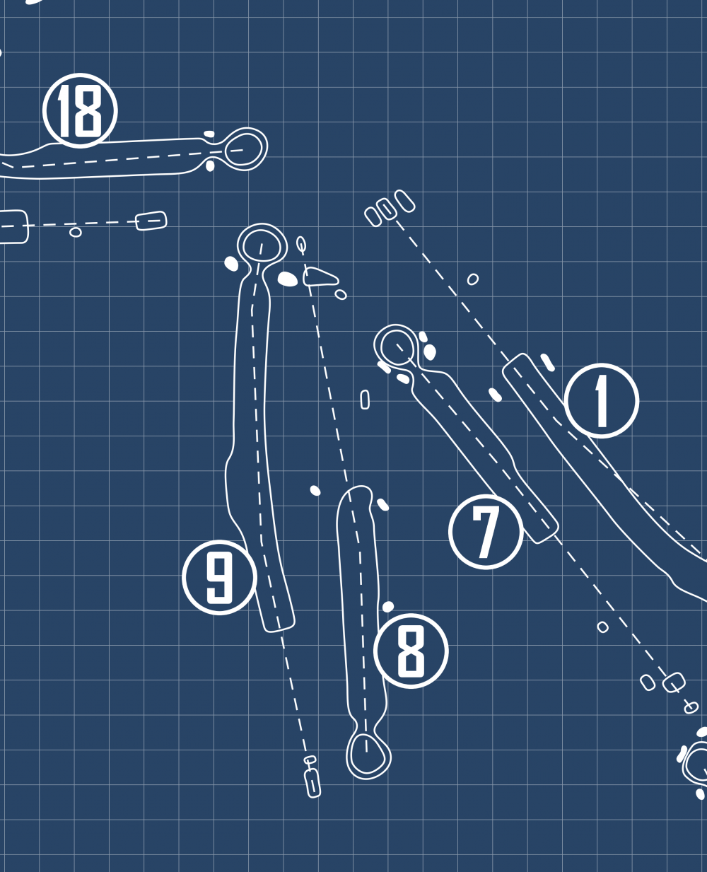North Park Golf Course Blueprint (Print)