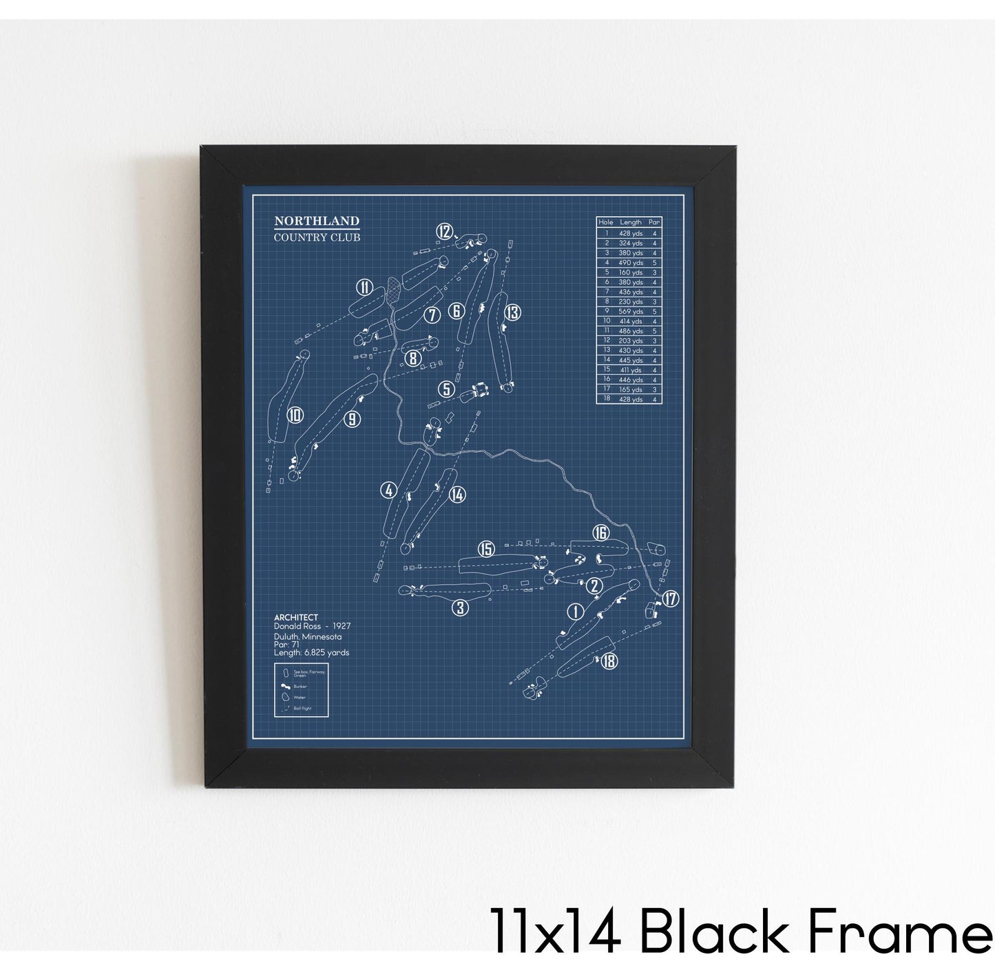 Northland Country Club Blueprint (Print)