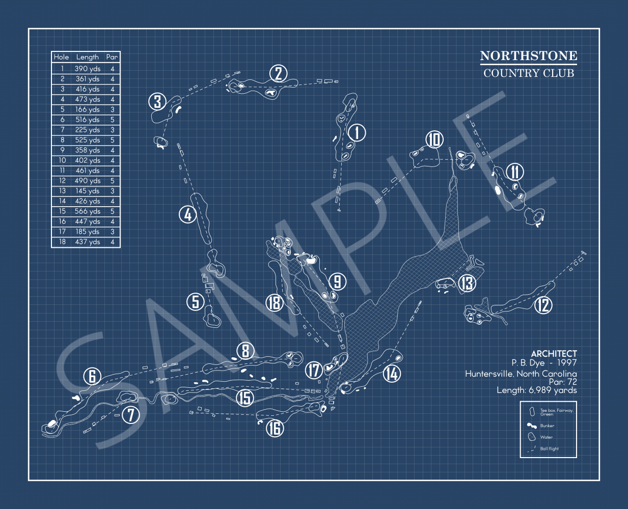 Northstone Country Club Blueprint (Print)