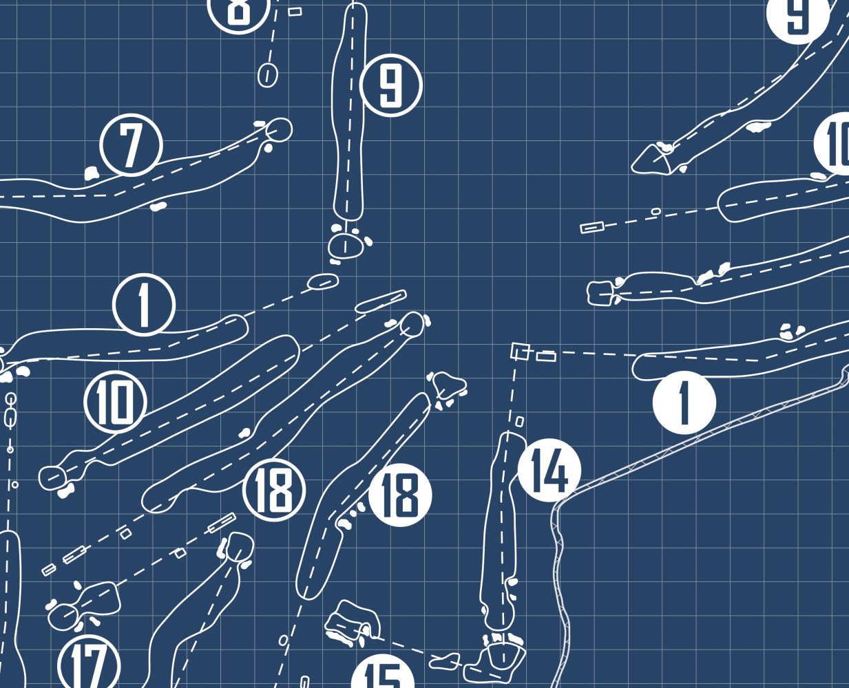 Oak Hill Country Club Blueprint (Print)