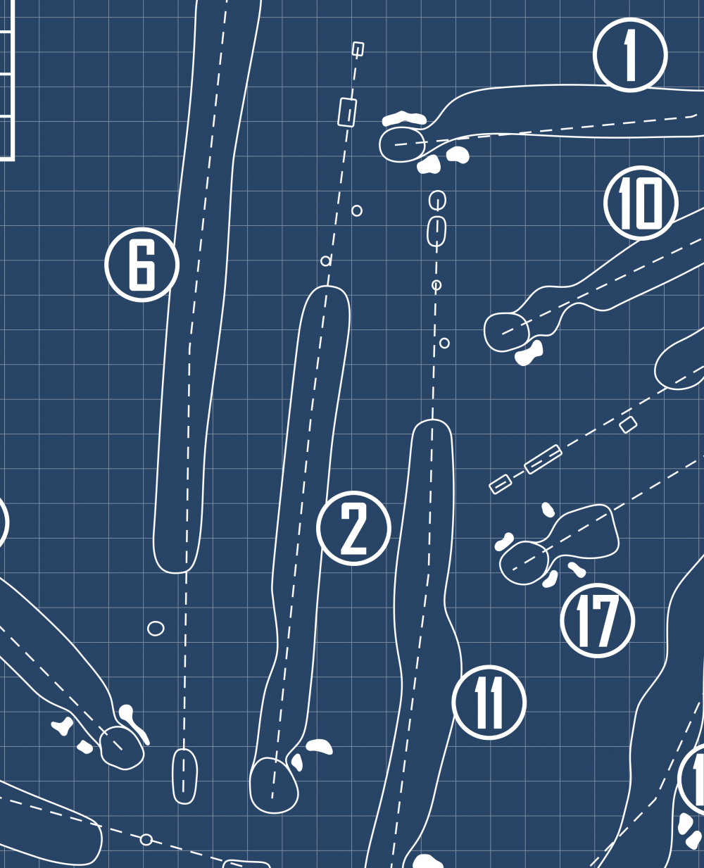 Oak Hill Country Club West Course Blueprint (Print)
