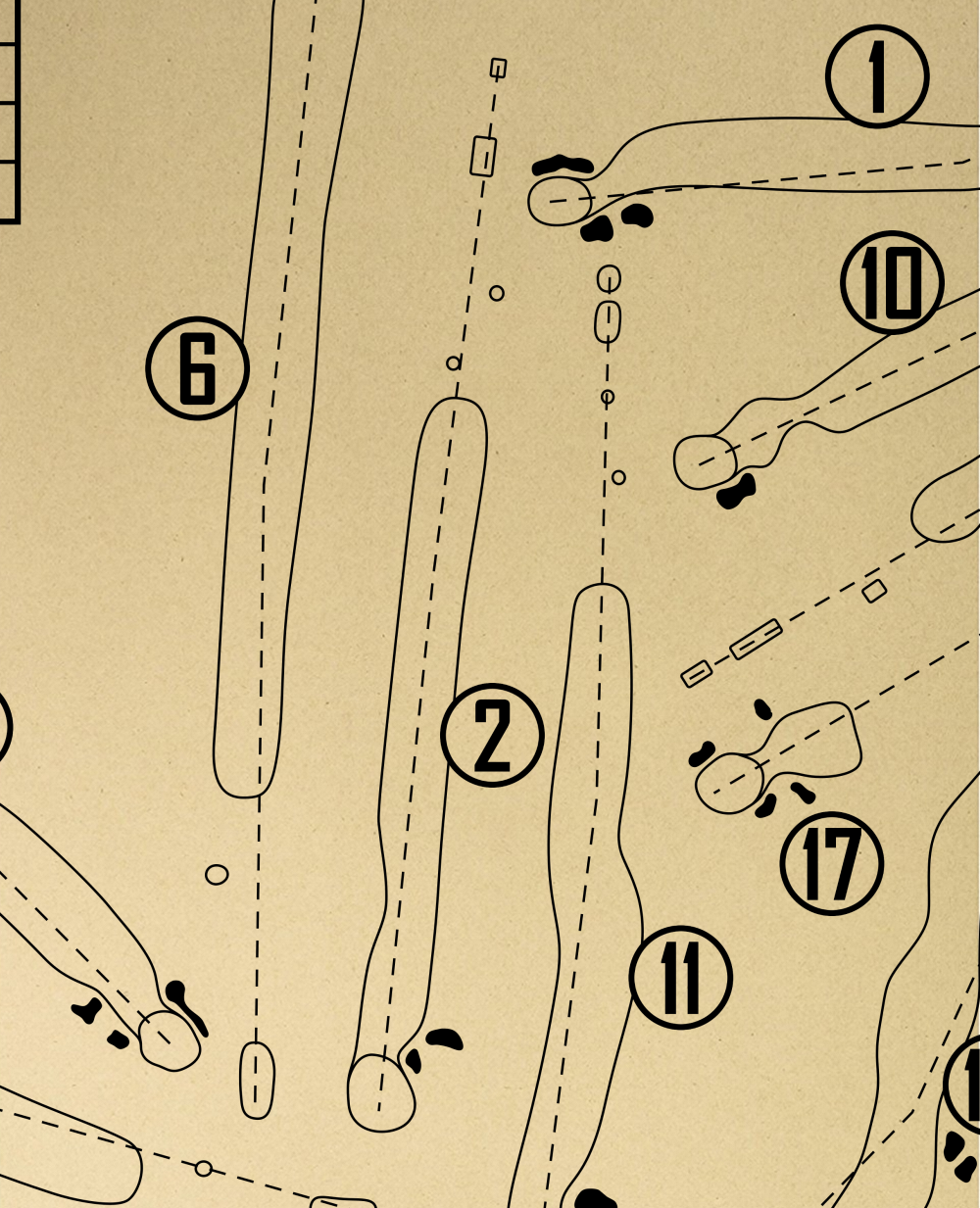 Oak Hill Country Club West Course Outline (Print)