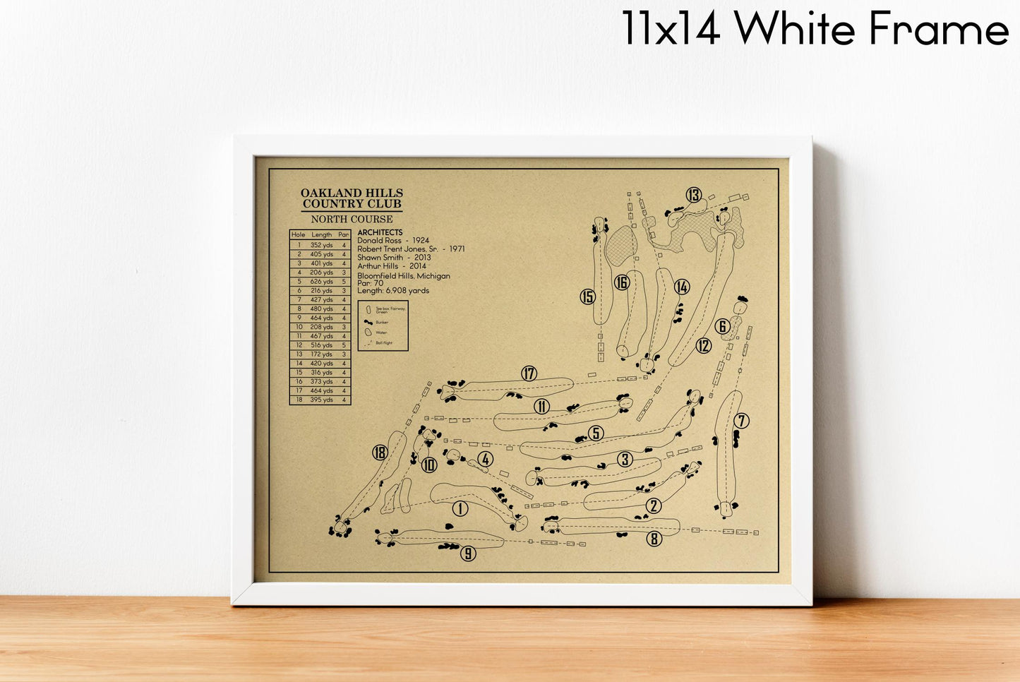 Oakland Hills North Course Outline (Print)