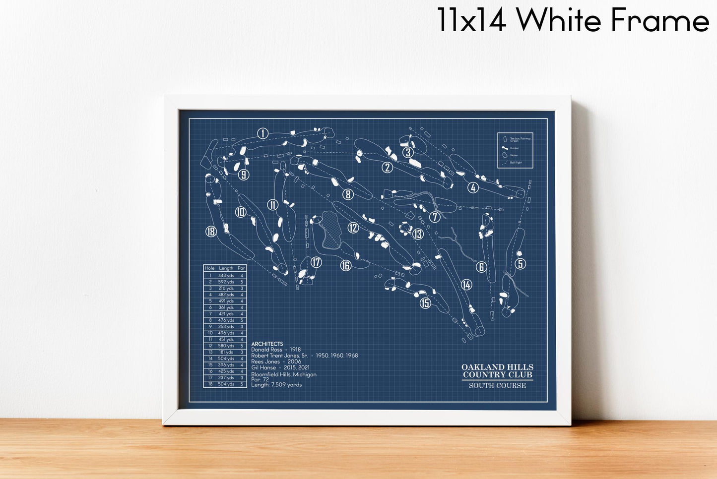Oakland Hills South Course Blueprint (Print)
