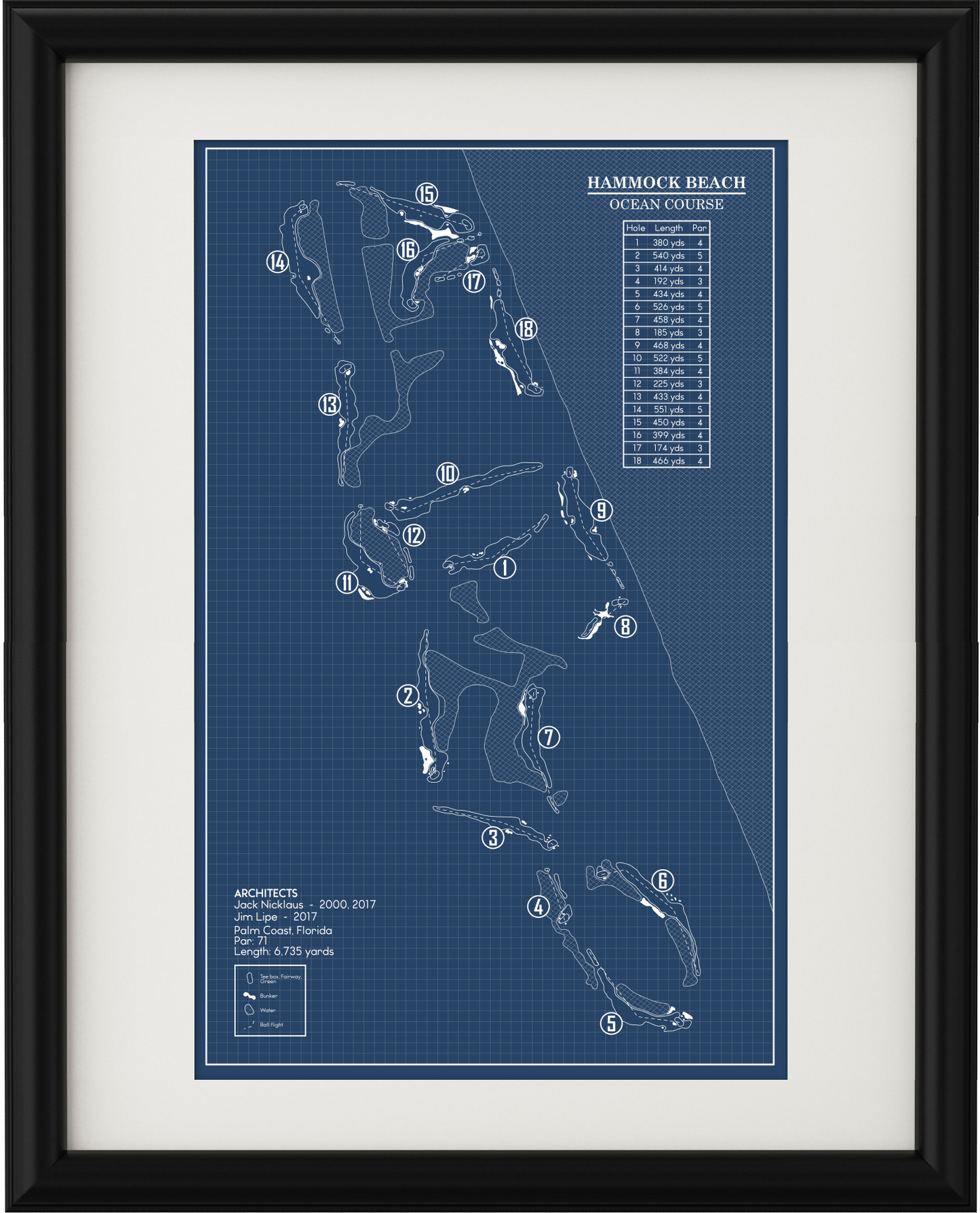 Hammock Beach Ocean Course Blueprint (Print)