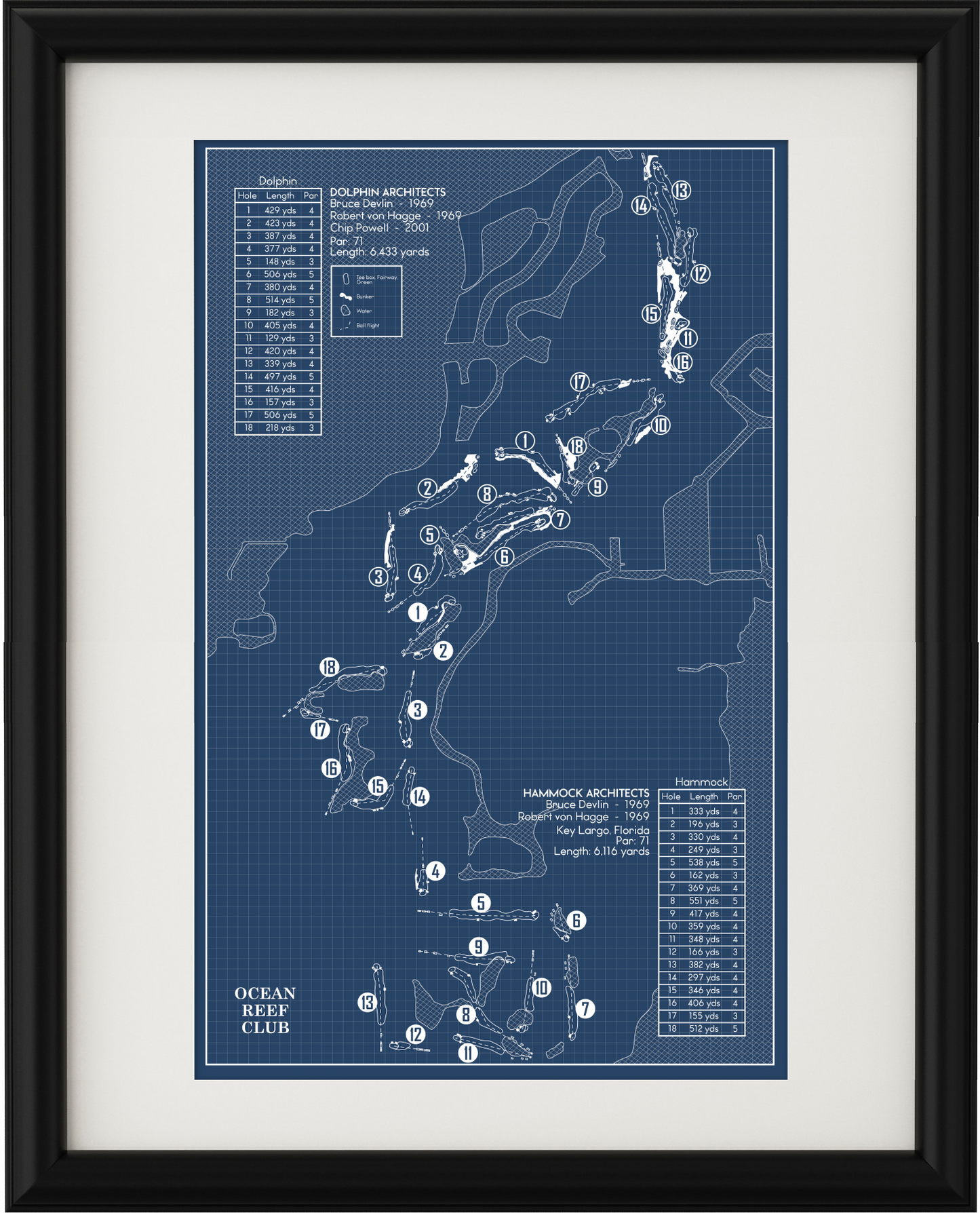 Ocean Reef Club Blueprint (Print)