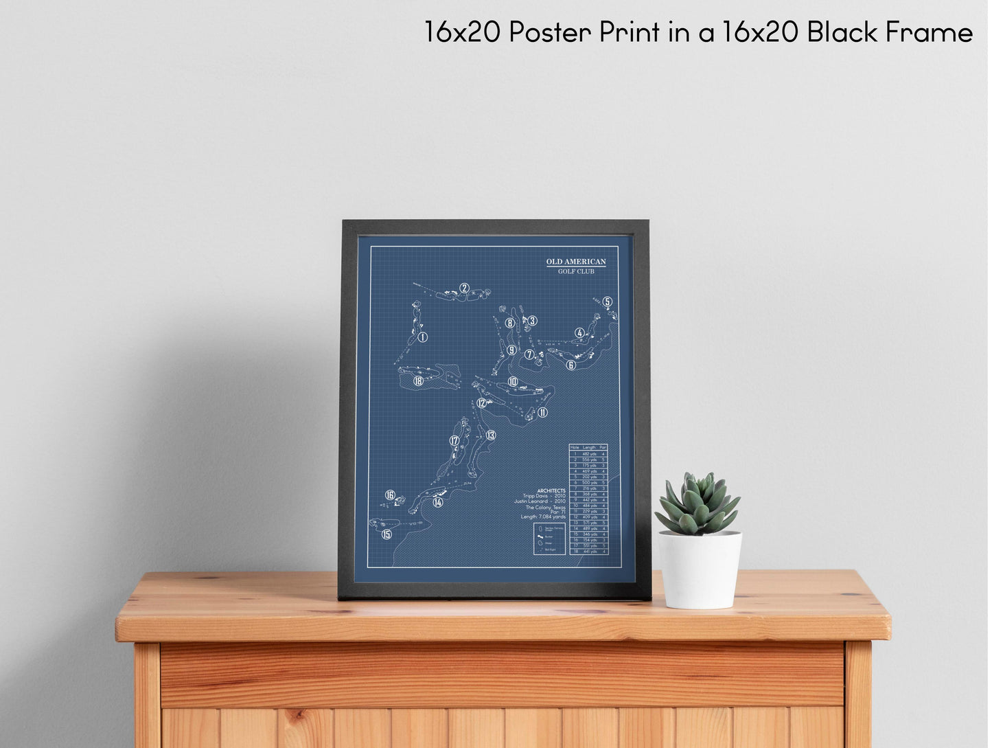Old American Golf Club Blueprint (Print)