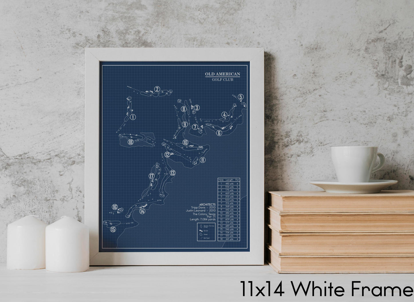 Old American Golf Club Blueprint (Print)