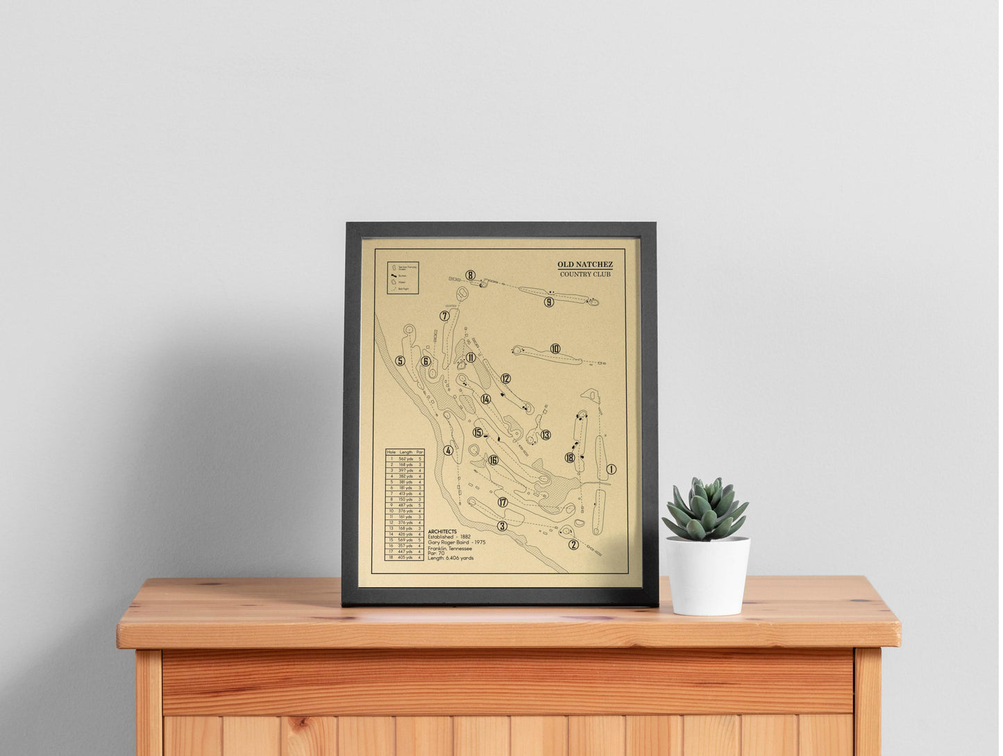 Old Natchez Country Club Outline (Print)