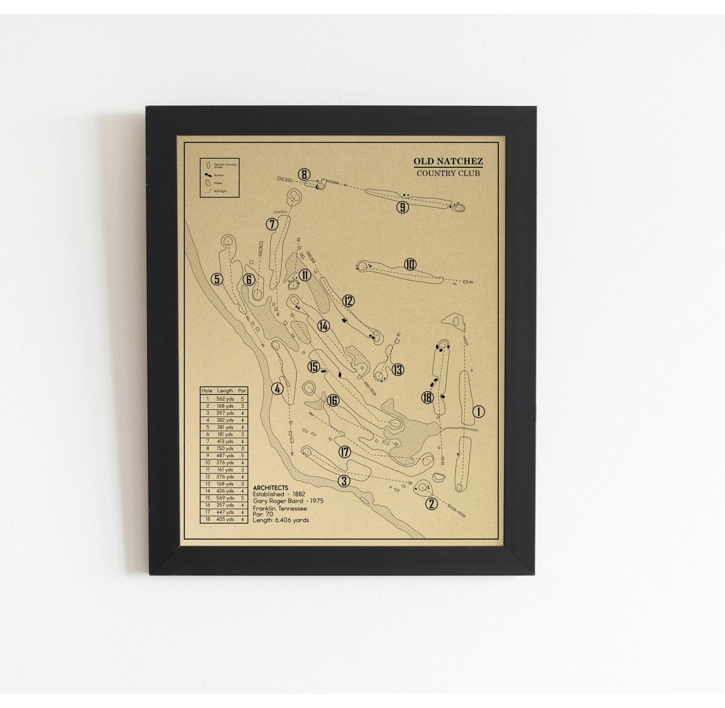 Old Natchez Country Club Outline (Print)