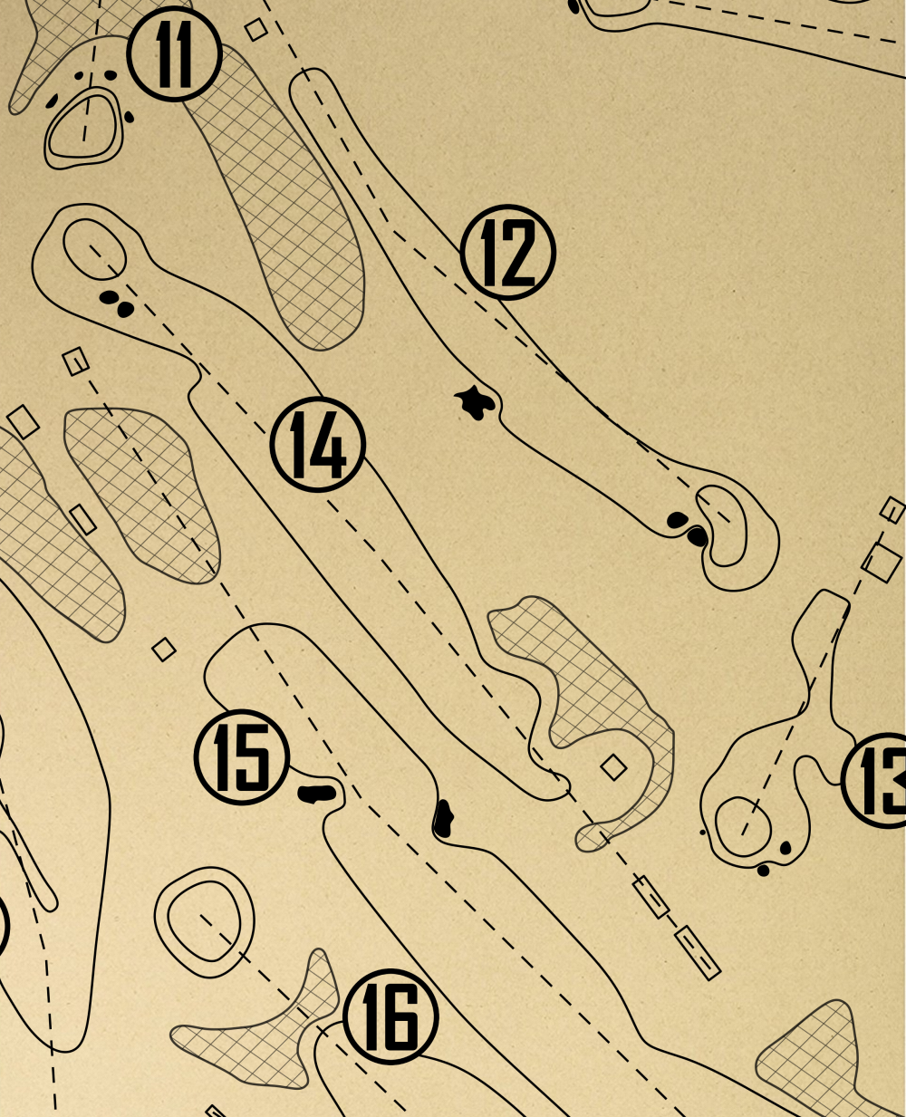 Old Natchez Country Club Outline (Print)