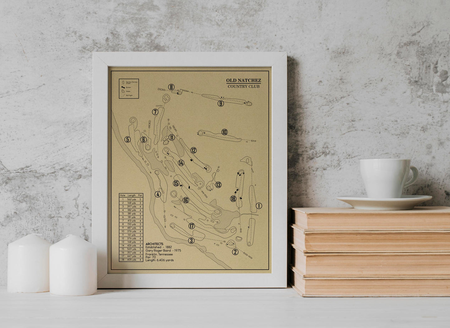 Old Natchez Country Club Outline (Print)