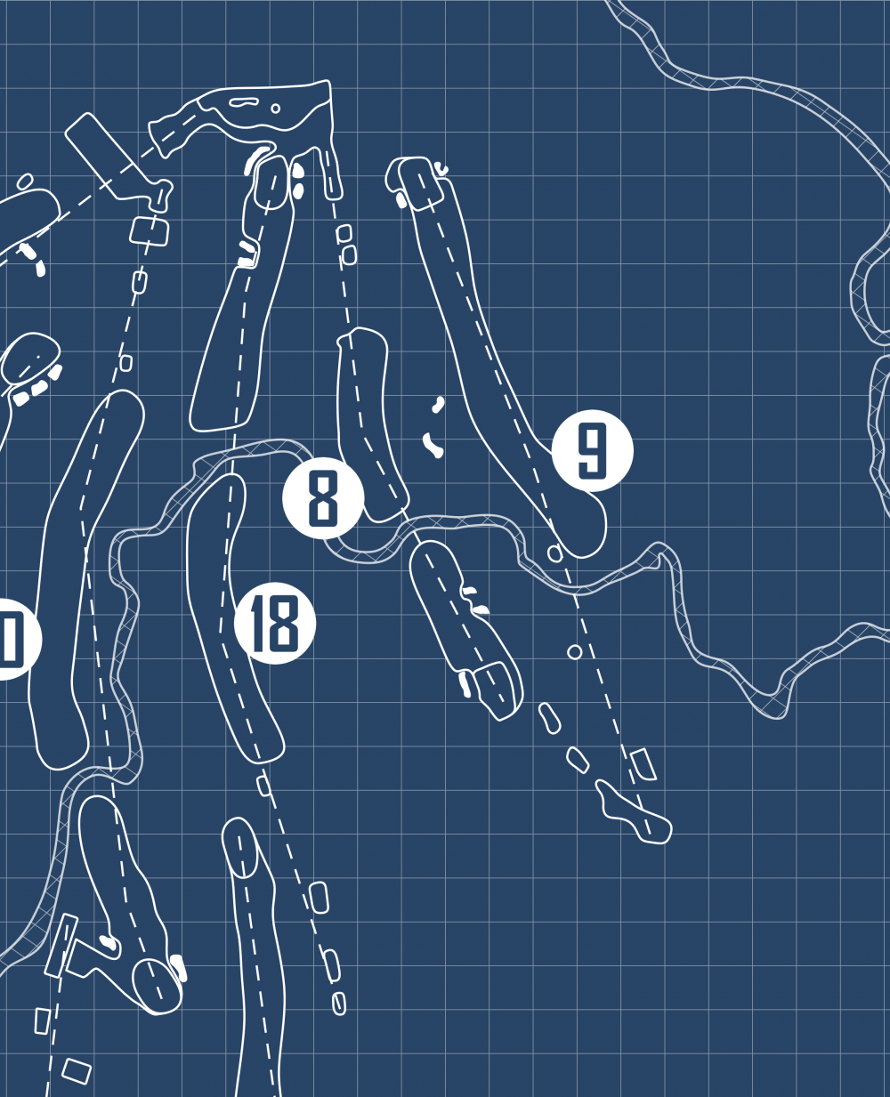 Olympia Fields Country Club Blueprint (Print)