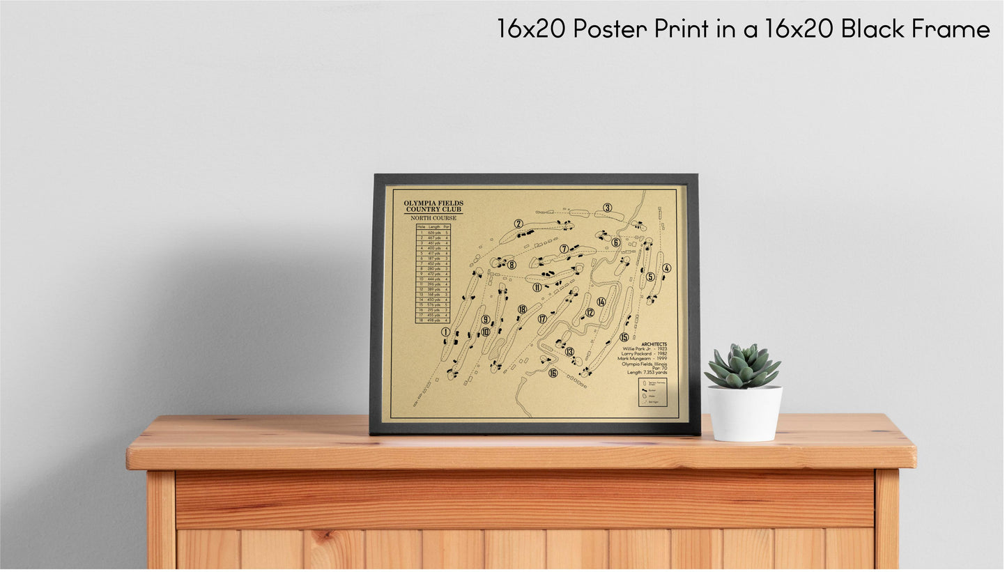 Olympia Fields Country Club North Course Outline (Print)