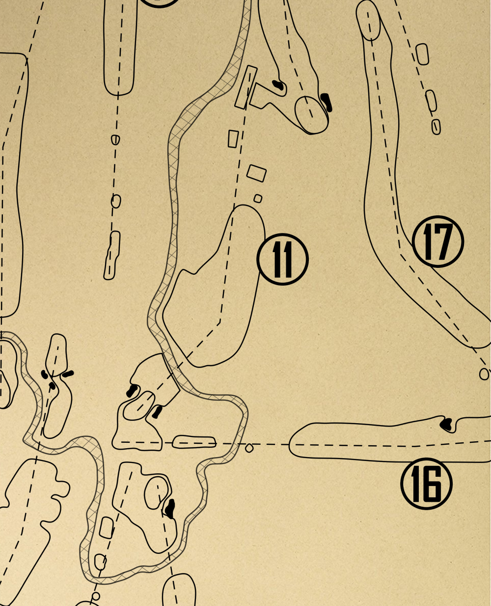 Olympia Fields Country Club South Course Outline (Print)