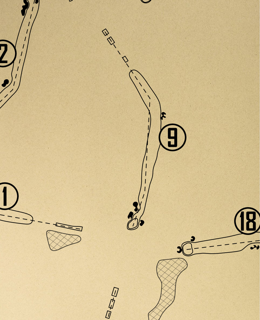 Oyster Reef Golf Club Outline (Print)