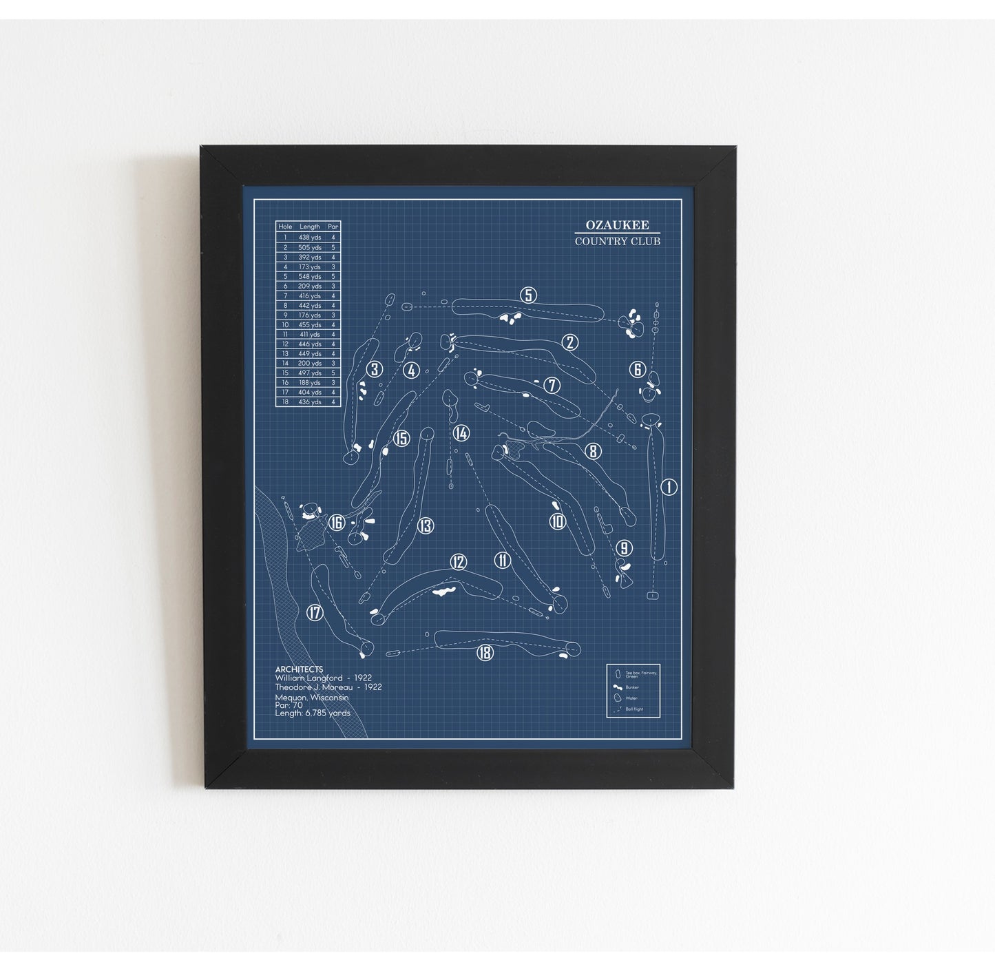 Ozaukee Country Club Blueprint (Print)
