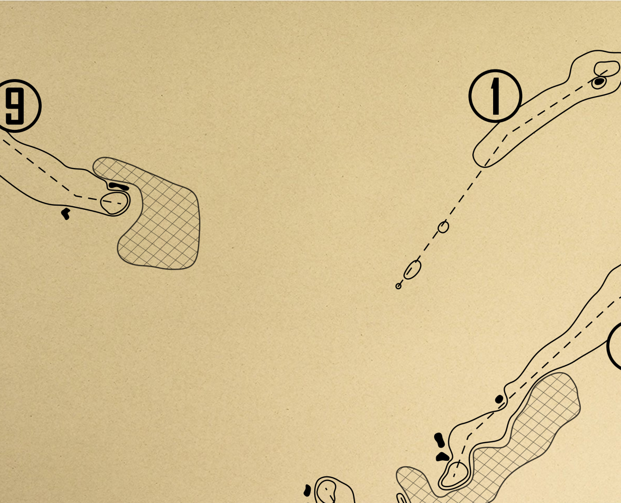 Palm Valley Golf Club Outline (Print)