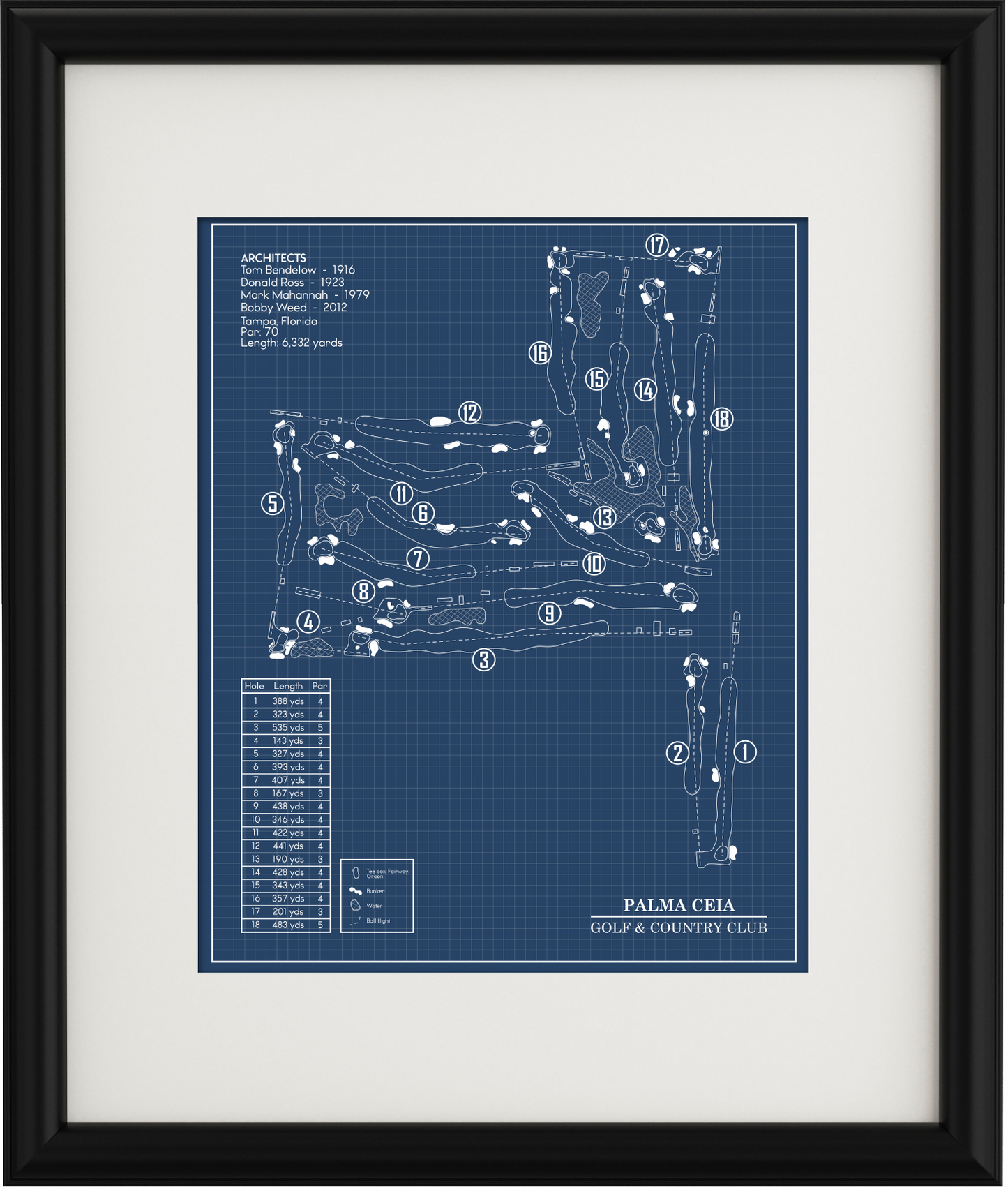 Palma Ceia Golf & Country Club Blueprint (Print)