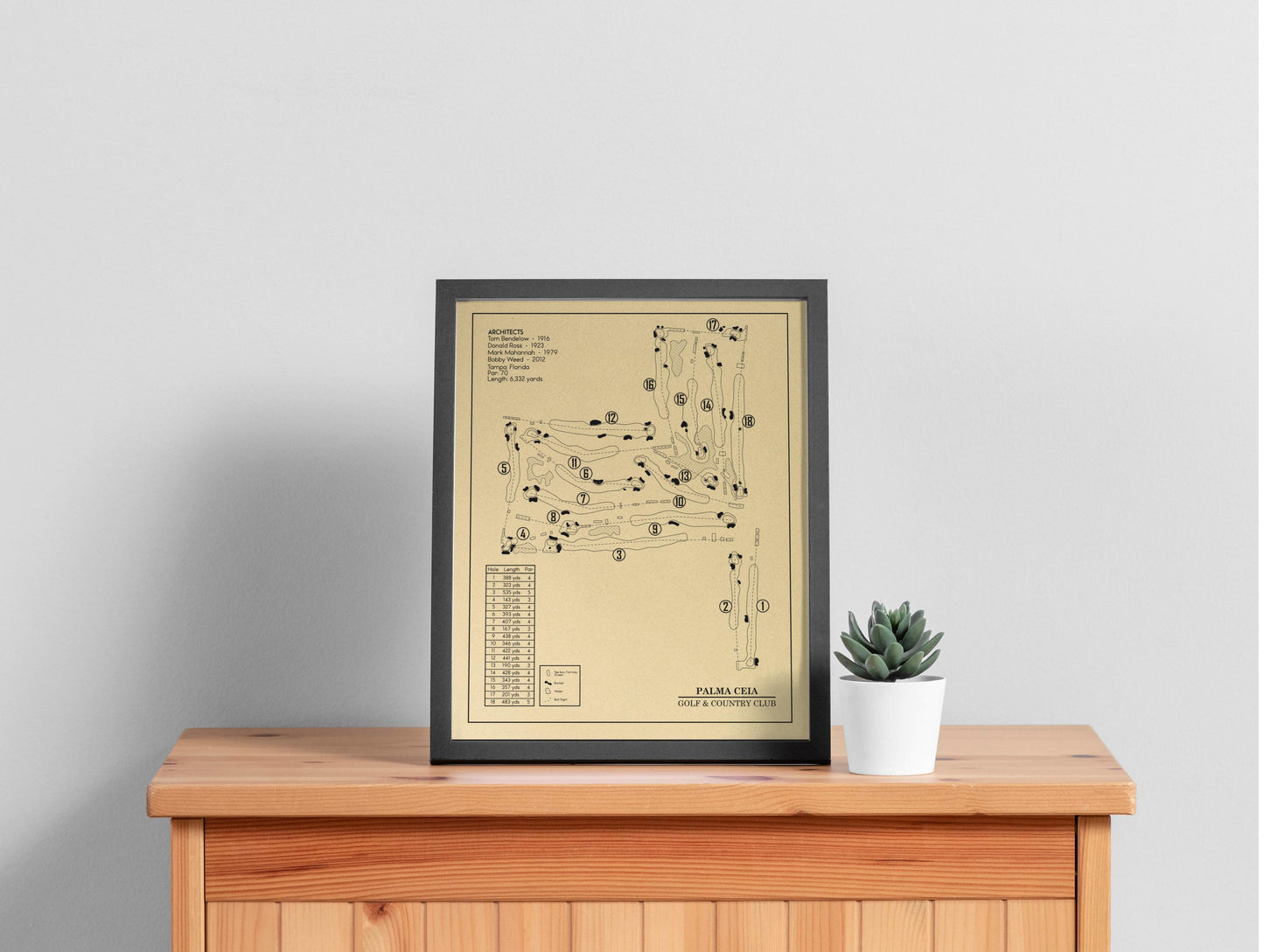 Palma Ceia Golf & Country Club Outline (Print)