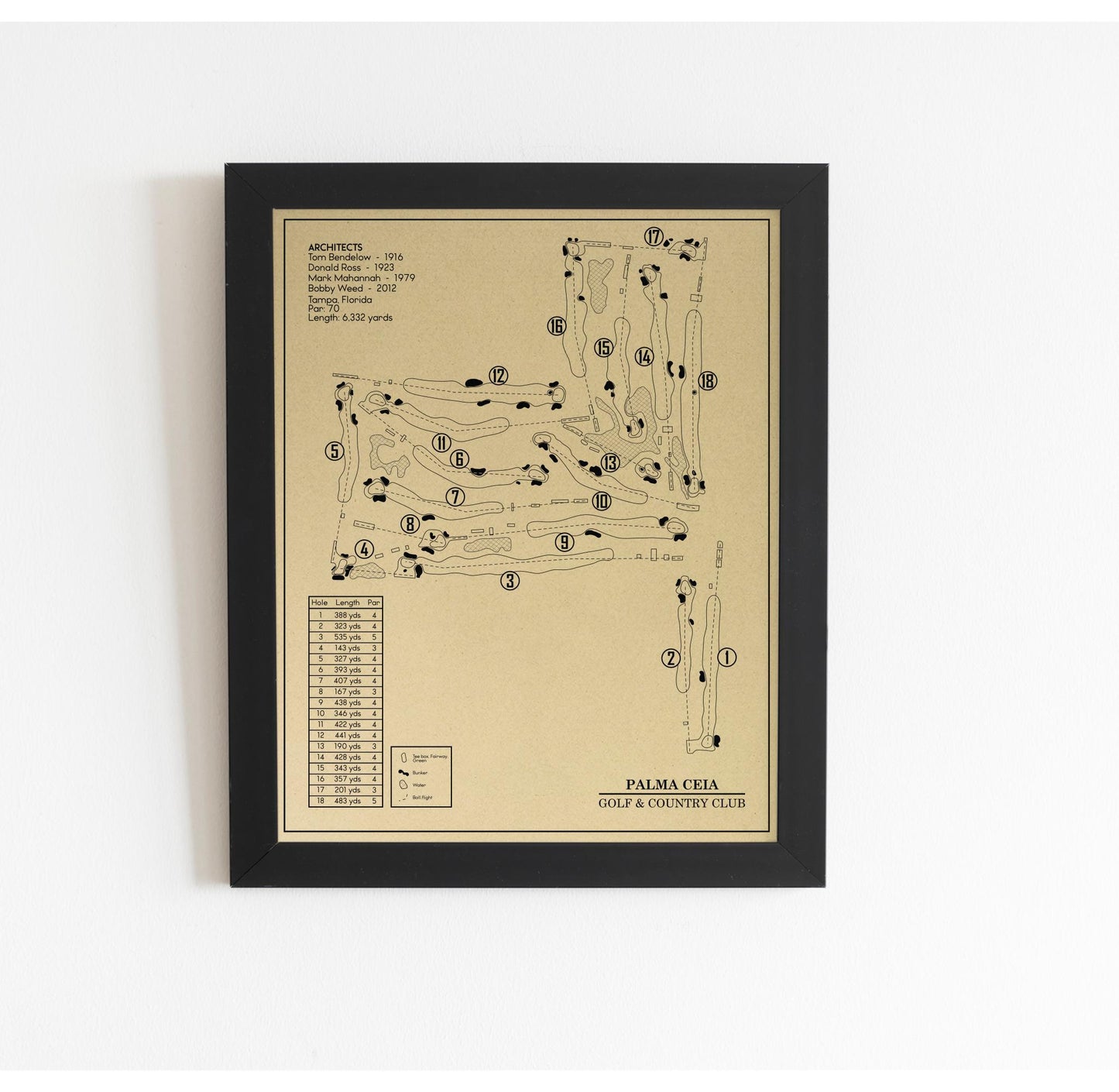 Palma Ceia Golf & Country Club Outline (Print)