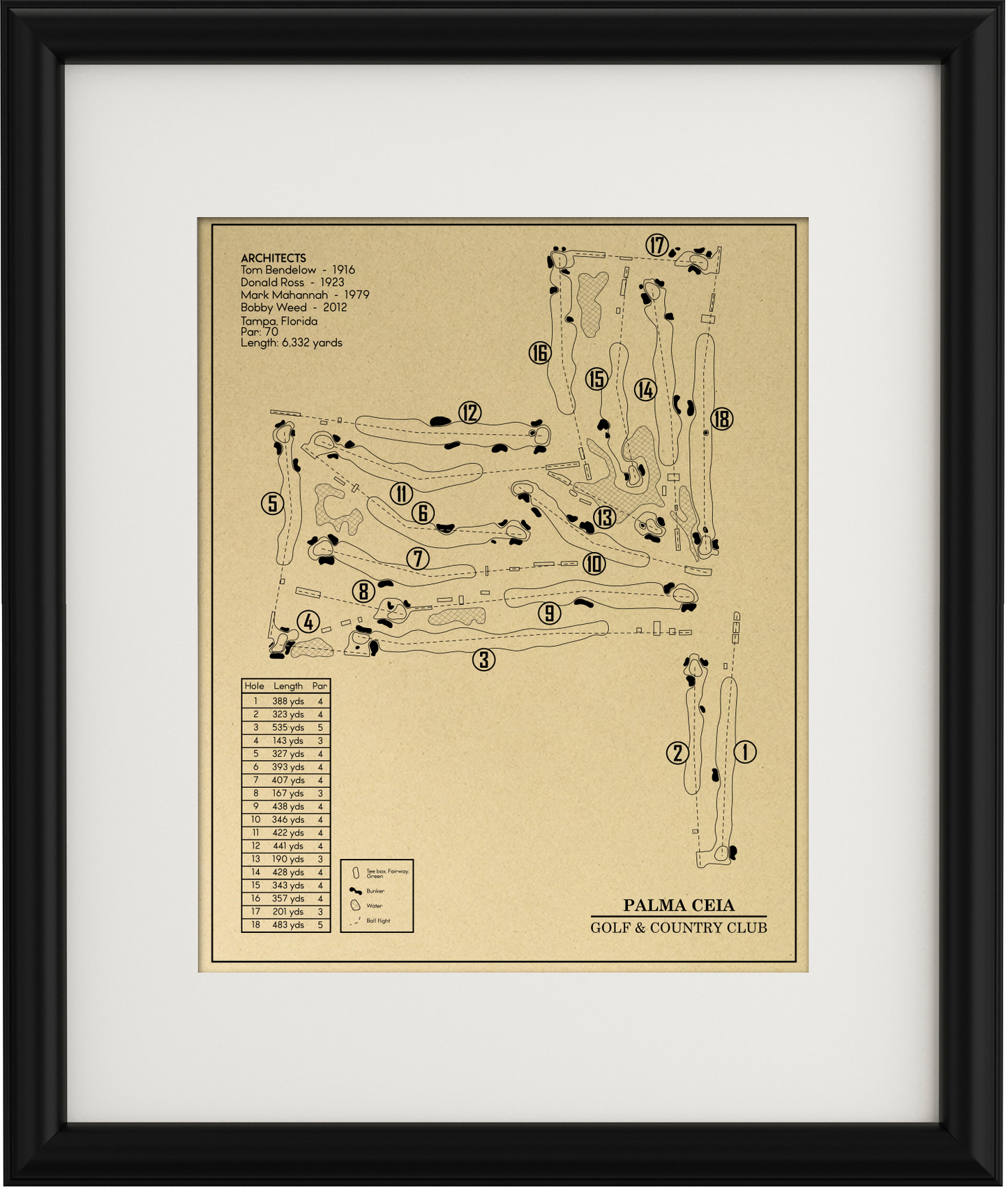 Palma Ceia Golf & Country Club Outline (Print)