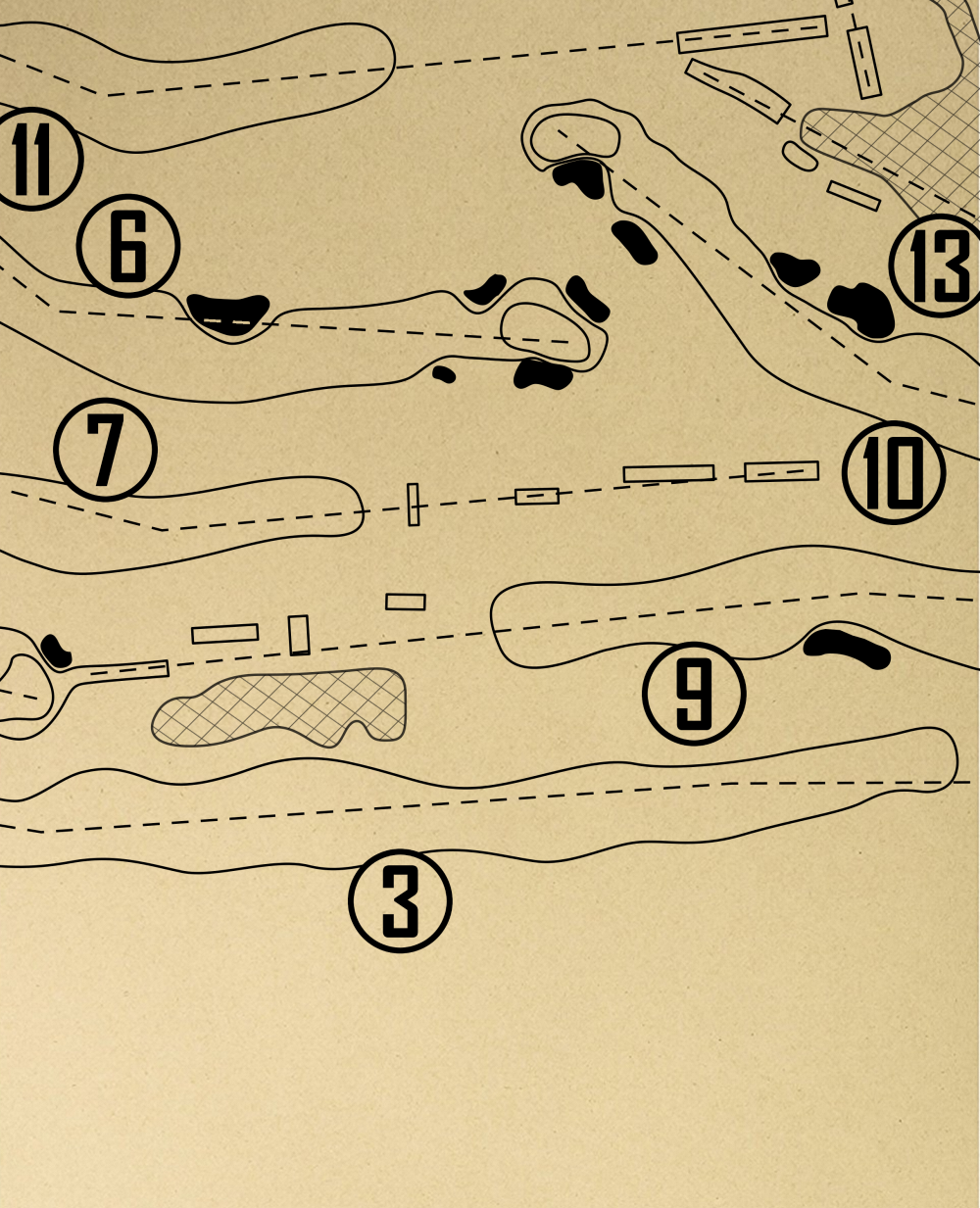Palma Ceia Golf & Country Club Outline (Print)
