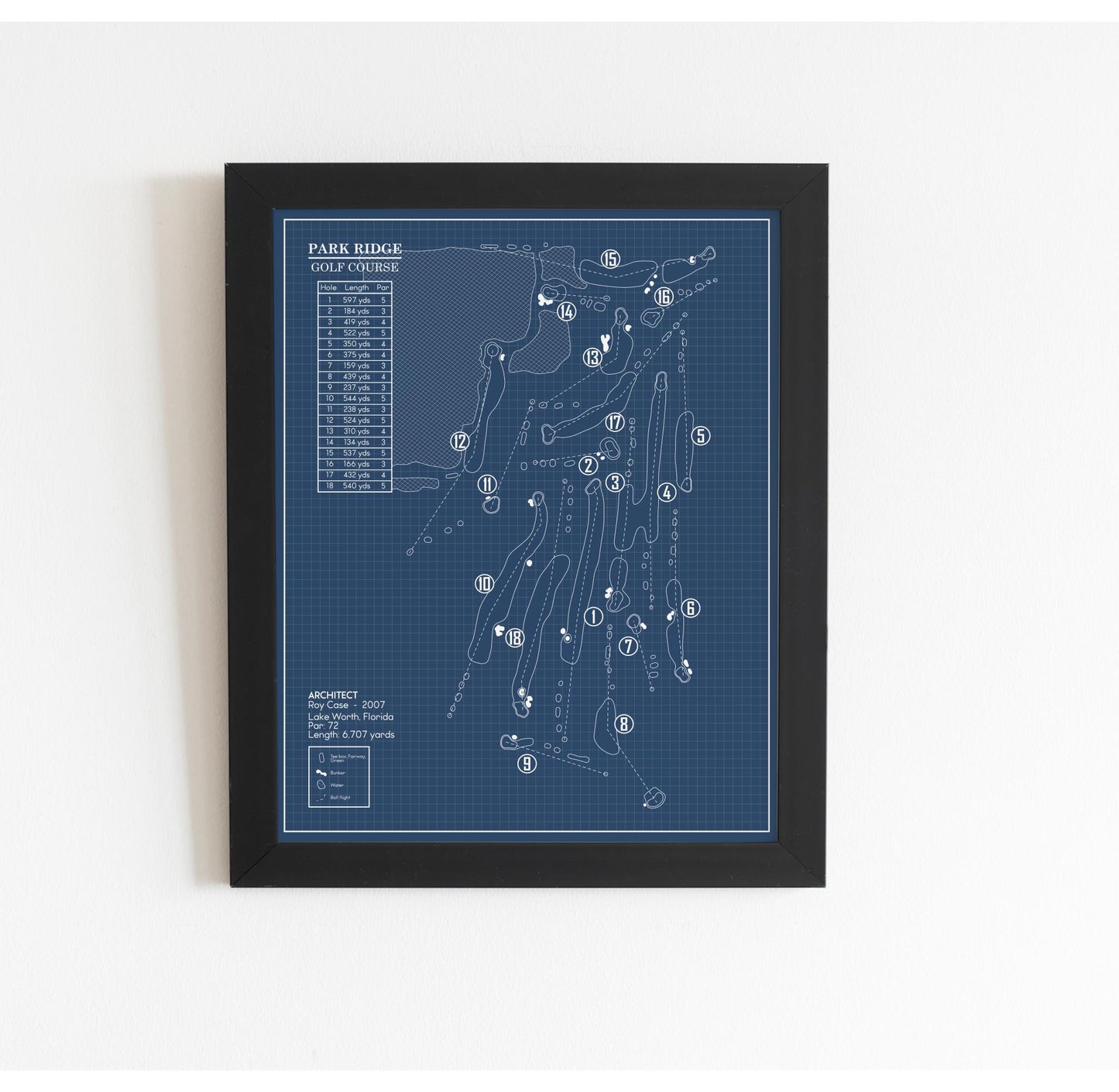 Park Ridge Golf Course Blueprint (Print)