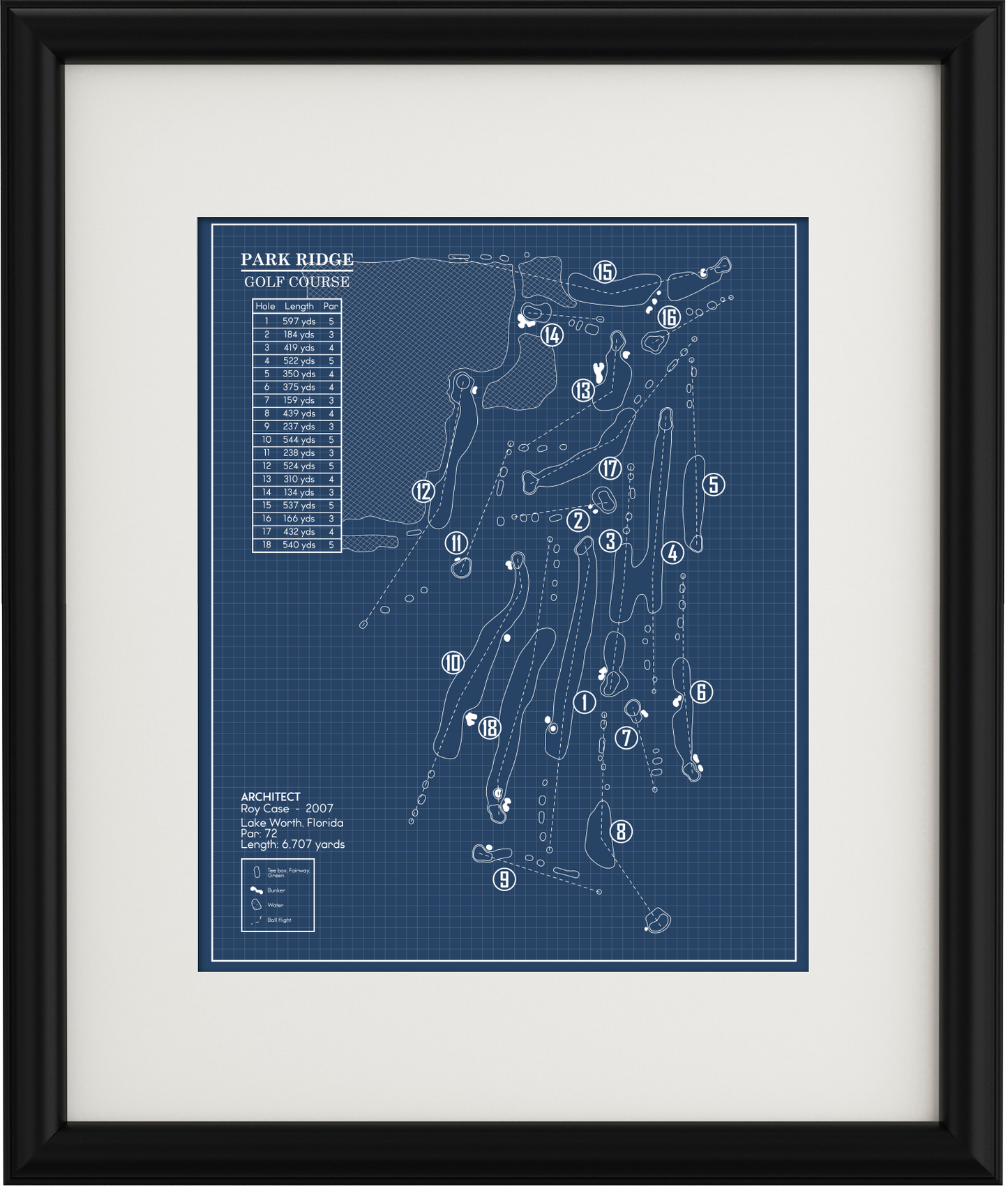 Park Ridge Golf Course Blueprint (Print)