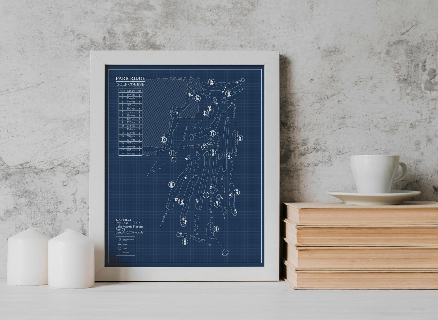Park Ridge Golf Course Blueprint (Print)