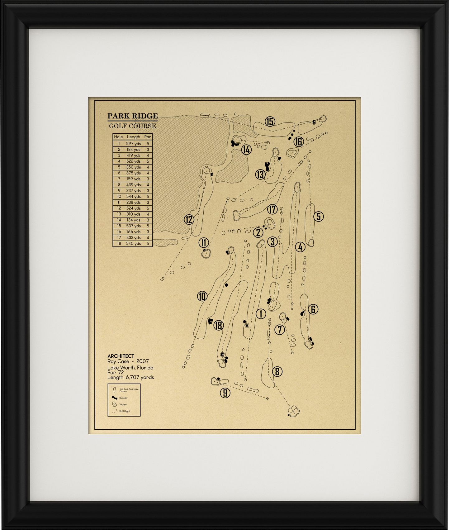 Park Ridge Golf Course Outline (Print)