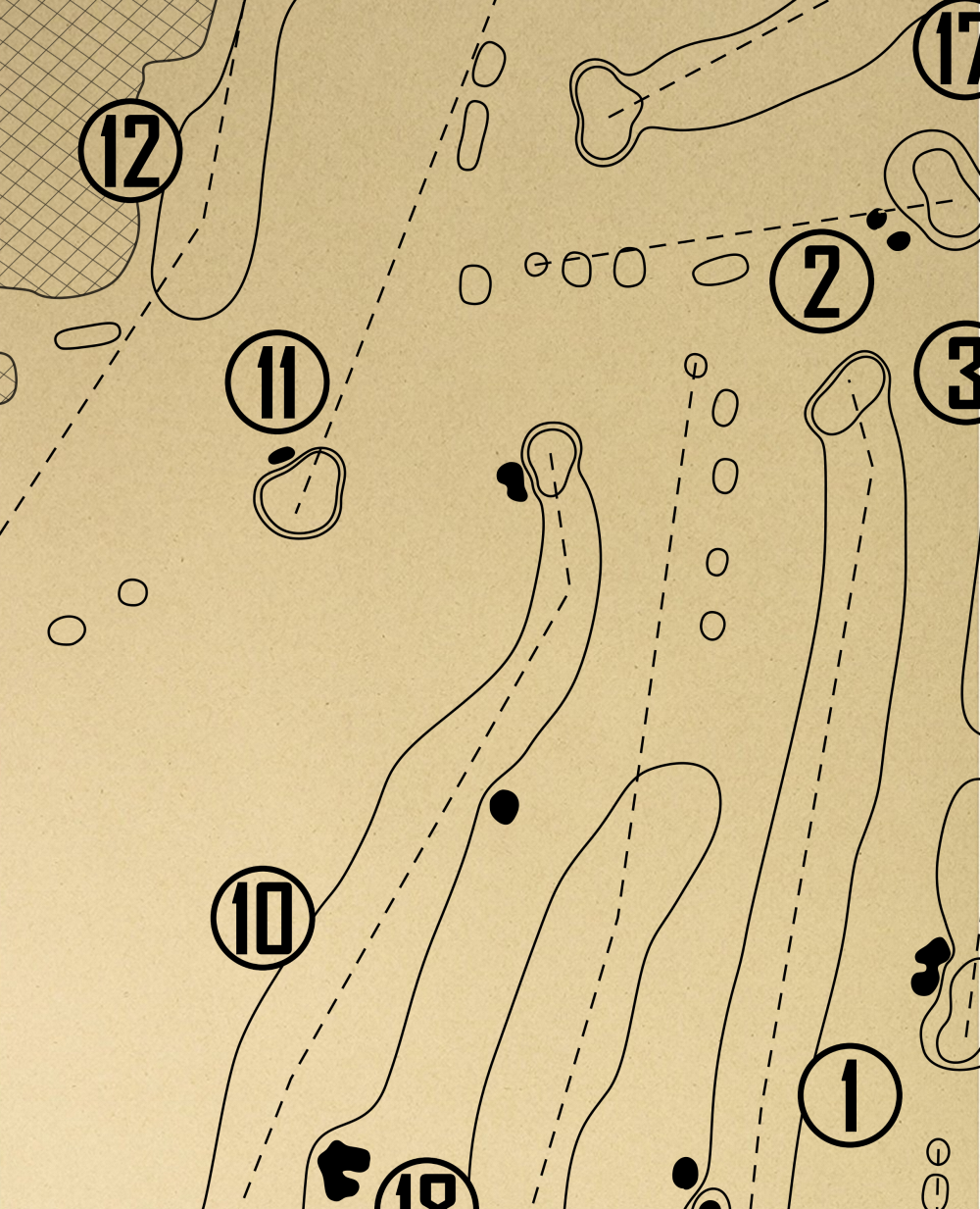 Park Ridge Golf Course Outline (Print)