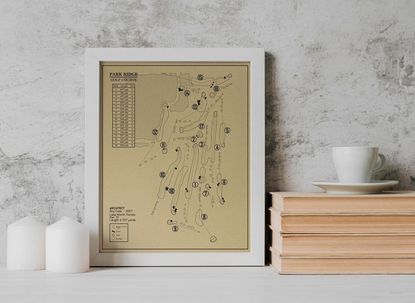Park Ridge Golf Course Outline (Print)