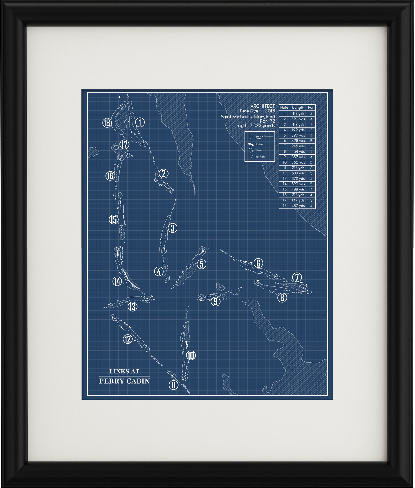 Persimmon Ridge Golf Club Blueprint (Print)