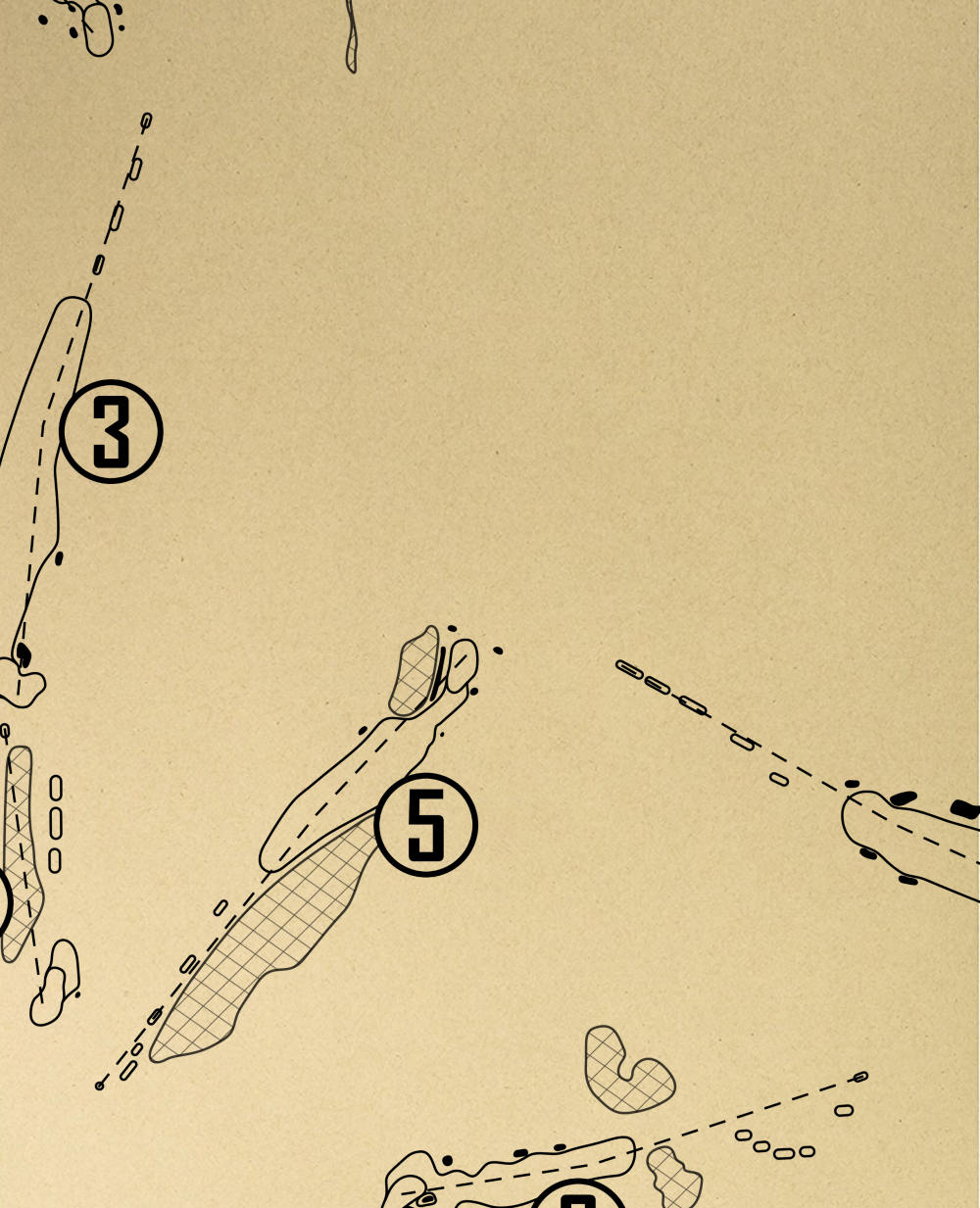 Links at Perry CabinOutline (Print)