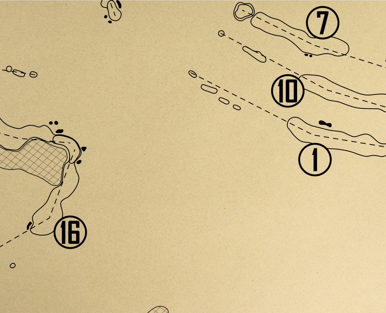 Persimmon Ridge Golf Club Outline (Print)