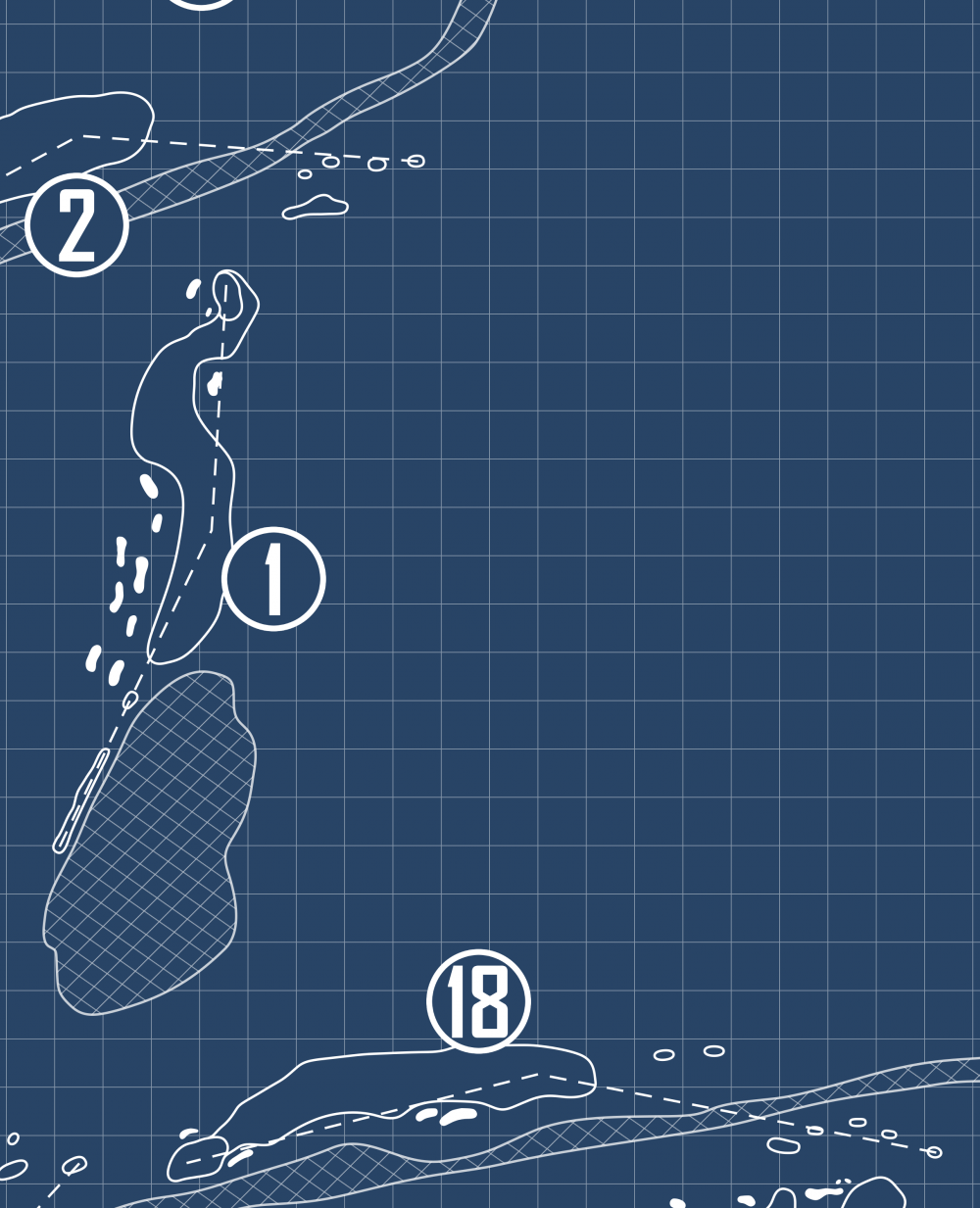 Pete Dye Golf Club Blueprint (Print)