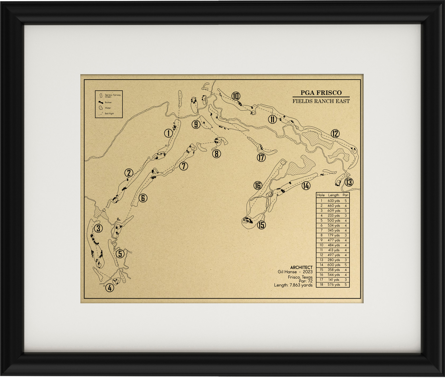 PGA Frisco Fields Ranch East Outline (Print)
