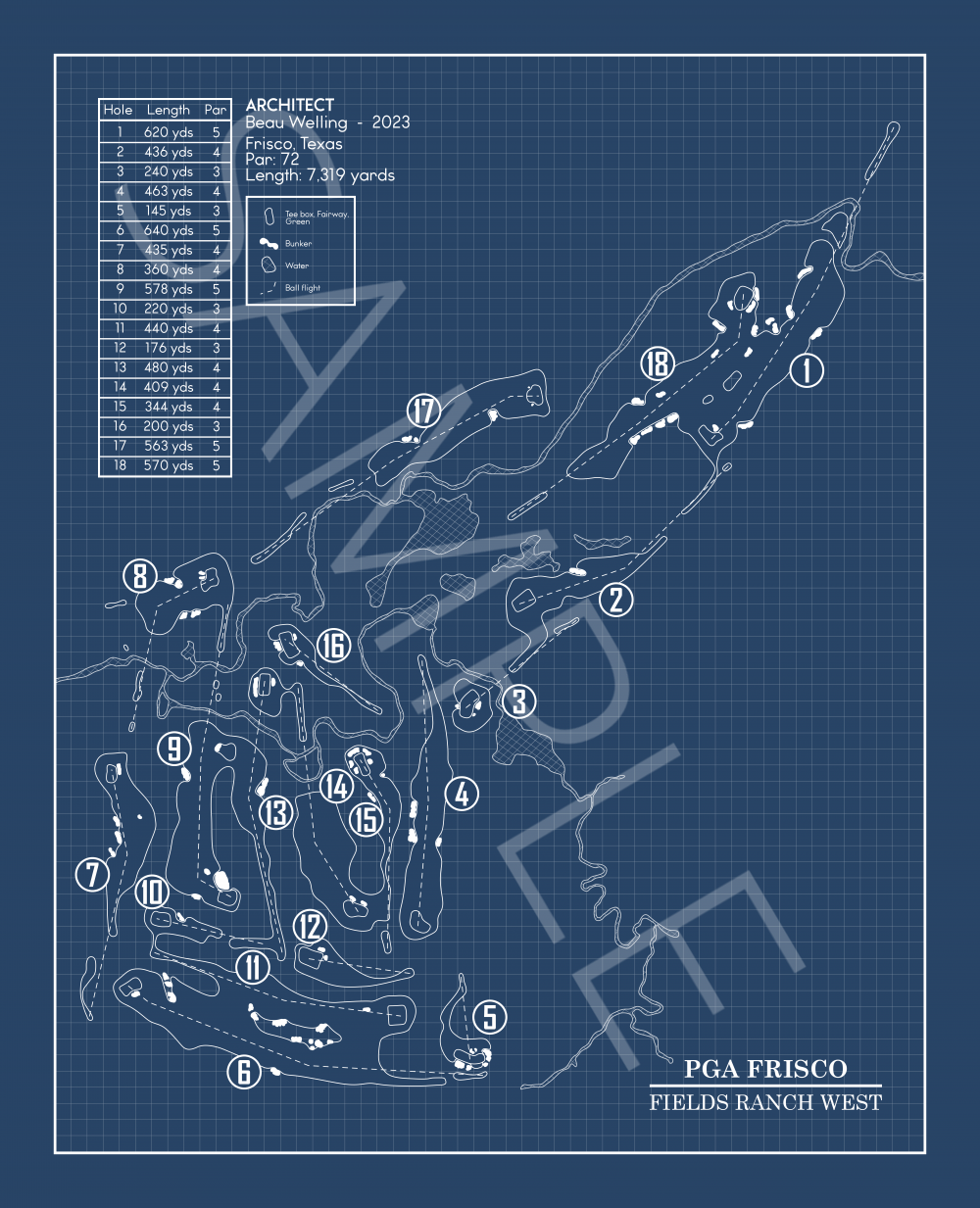 PGA Frisco Fields Ranch West Blueprint (Print)