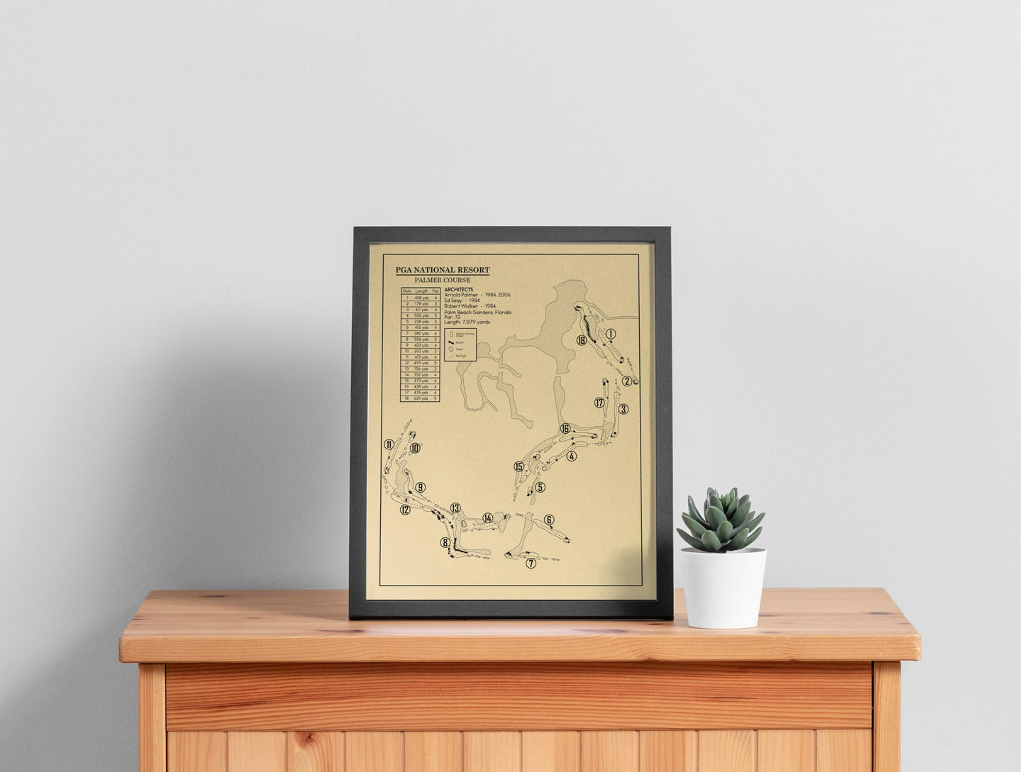 PGA National Resort Palmer Course Outline (Print)