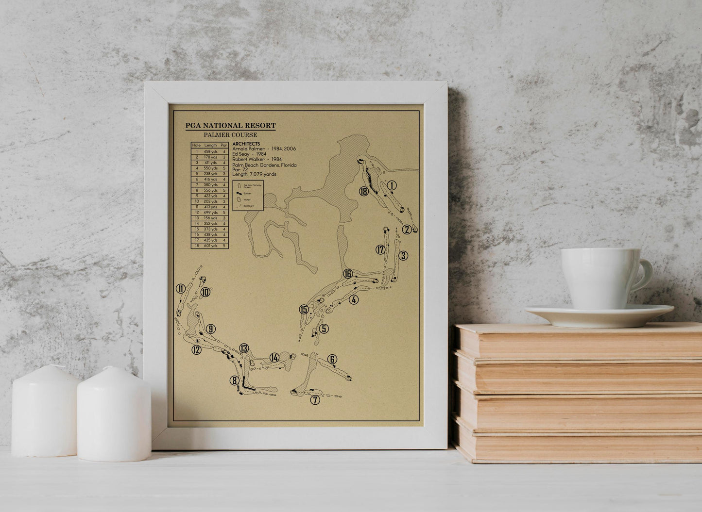 PGA National Resort Palmer Course Outline (Print)